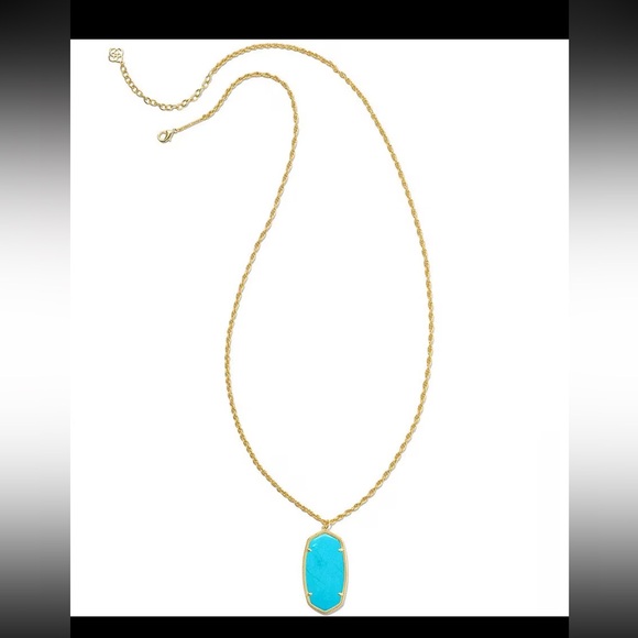 Kendra Scott, the Rae 14K Gold Long Pendant Necklace with bag - Picture 3 of 4